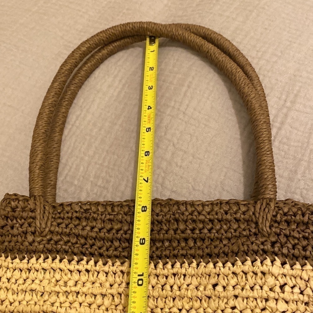 J.Crew raffia spring/ summer tote bag . New. - Picture 6 of 10